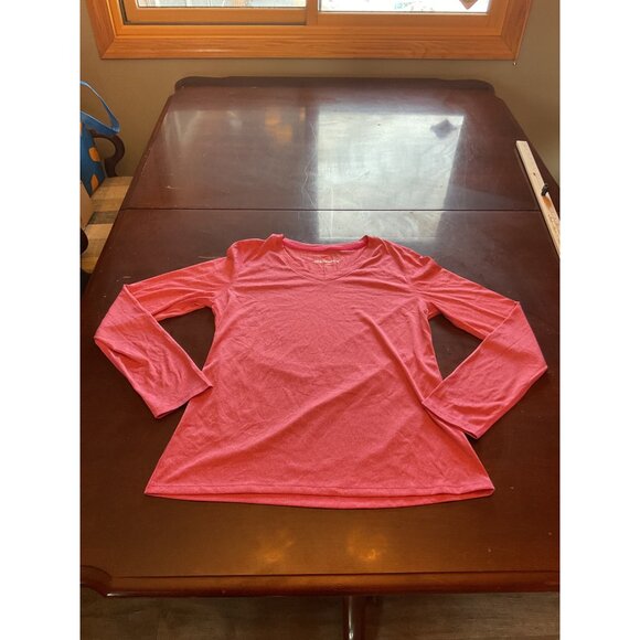 2 Hanes Sport Long Sleeve Pink Womens Shirts Size Medium - Picture 3 of 15